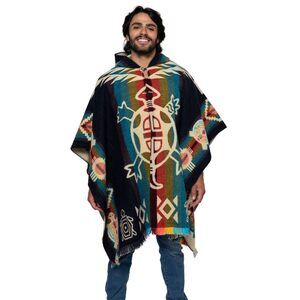 8467, Handmade Ecuadorean Alpaca Wool Ponchos (us, Alpha, One Size